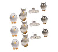 Hemobllo 12pezzi Statuette Di Gufi in Miniatura Di Resina Decorazioni Per Micro Paesaggio Modelli Di Gufo Da Tavolo Piccole Sculture Di Animali Adorabili