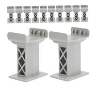 Hemobllo 12pezzi Supporti Per Binari Ferroviari in Rialzi Multilivello Di Blocchi Di Supporto Compatibili Tutte Principali Accessori Per Modellismo Ferroviario