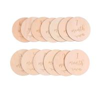 Hemobllo 13 Pezzi Bigliettini Beige in Materiale Sintetico per Fotografia Ragazzo Ragazza Accessori Mesi per Foto Durable e Pratici per Uso Prolungato