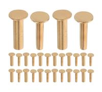 Hemobllo 14 Paia di Rivetti in Acciaio Inox per Manici di Coltelli Elementi di Fissaggio per Impugnature in Legno Forniture Fai da Te per Riparazione Coltelli da Cucina e Utensili Chef