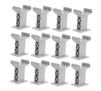 Hemobllo 15 Pezzi Supporti Multilivello per Ponte Ferroviario Blocchi Elevatori per Binari Giocattolo Accessori Compatibili con Tutti i Marchi Principali per Treni Modellismo