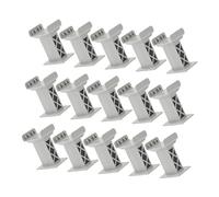 Hemobllo 15 Pezzi Supporti per Binari Ferroviari in Plastica Grigia Riser Multilivello per Ponte Treno Blocchi Stabili Compatibili con Tutti i Marchi Accessori per Tavolo Trenino e