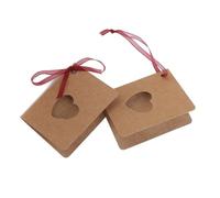 Hemobllo 150pezzi Tag Kraft con Cordino Rosso Etichette Appendibili in Carta Kraft con Cuore Intagliato Decorazioni per Regali Bomboniere e Matrimonio