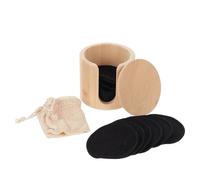 Hemobllo 16 Pezzi Dischetti Detergenti Viso in Materiale di Bambù Nero Riutilizzabili e Lavabili, Assorbenti e Delicati per Pulizia Viso Quotidiana, Kit e Custodia