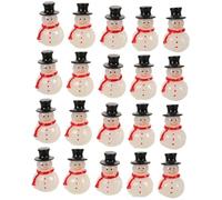 Hemobllo 16 Pezzi Miniature Snowman Ornaments Luminous Resin Snowman Decorations for DIY Crafts Micro Landscape Christmas Tabletop Displays