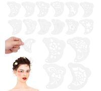 Hemobllo 16 Pezzi Stencil Decorativo per Pittura Facciale in Pet Bianco Multiuso, Pratico e Chic per Arti e Artigianato, per Dipingere su Pareti e Volti