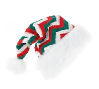 Hemobllo 1pezzi Cappello di Natale Lavorato Maglia Pallina Cappello da Babbo Natale Ispessito per Adulti Unisex Caldo e Delicato e Party Tematici