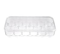 Hemobllo 1pezzi Contenitore Trasparente per Uova da Frigorifero Coperchio Mano Libera Design Separato per Igiene Spazio Ragionevole Fessure per Proteggere le Uova