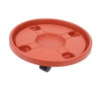 Hemobllo 1pezzi Mobile Flowerpot Rack con Ruote Porta Vasi Plastica Spessa per Piante Supporto per Vasi Rotondo con Drenaggio Adatto per Uso Ed Esterno