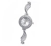 Hemobllo 1pezzi Orologio Da Donna Al Quarzo Cinturino Con Cristalli e Lega Di Orologio Da Polso Pratico Moda Per Eventi Informali o Feste