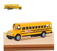 Hemobllo 1Pezzi Scuolabus Macchinina in Lega Tirare Indietro senza Batterie Giocattolo Portatile per Bambini Superficie Liscia