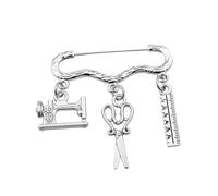 Hemobllo 1pezzi Spilla Decorativa da Petto Forbice Tema Sarto Macchina da Cucire Accessorio per Abbigliamento