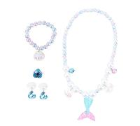 Hemobllo 1Set Ciondolo Sirena Collana e Bracciale Eleganti Accessori per Feste e Speciali