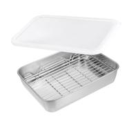 Hemobllo 1Set Padelle per Barbecue Acciaio Inossidabile con Raffreddamento e Facile Accessori per Cucina e Grigliate