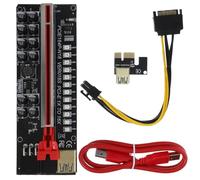 Hemobllo 1set Riser Pcie Per Estensione Gpu Adattatore Per Mining Schede Grafiche Fissaggio e Usb Alimentato Compatibile