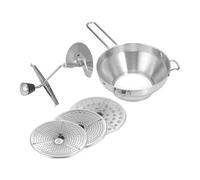 Hemobllo 1set Schiacciapatate Manuale in Acciaio Inox Resistente per Patate Dolci Verdure e Frutta Portatile per Purè Facile da Pulire e Usare