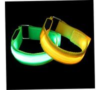 Hemobllo 2 Bracciale Ricaricabile LED per Corsa Notturna Regolabili Sicurezza con Riflettente per attività Notturne Adatto per Jogging Camminate e