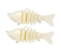 Hemobllo 2 Esche Artificiali da Sezioni Beige Esche Nuotate Realistiche per e Salata per e Spinning