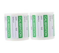 Hemobllo 2 Etichette di Calibrazione Autoadesive Verdi Scrivibili Laminati Resistenti per Ispezioni e Controllo Qualità