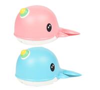 Hemobllo 2 Giochi Bagno Balena Molla Nuotante Giocattoli Vaschetta Bagnetto Colorati per Doccia Educativi e Sicuri per Rosa e Blu
