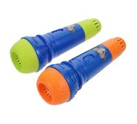 Hemobllo 2 Microfono Giocattolo Modellino Microfono Educativo per Cantare Giocattolo Musicale Divertente per Regalo per Sviluppo Precoce e Giochi Creativi Colore Colore Casuale