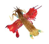 Hemobllo 2 Modelli Animali Gamberetti Artificiale Giocattoli Educativi per Riproduzione Gamberi Marini Resistenti per Apprendimento Cognitivo e Interattivo