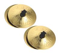 Hemobllo 2 paia Cimbali per Dita Rame Strumenti Musicali per Percussione Creativa per Sviluppare Ritmo e La per Giochi e Danza Resistente e Facile da Usare