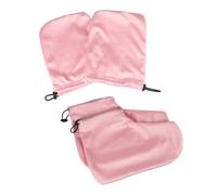 Hemobllo 2 paia Guanti e Copripiedi in Cotone Termico per Terapia Paraffina Trattamento Caldo Antiumidità Protezione Mani e Piedi per Spa e Uso Domestico Colore Rosa