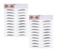 Hemobllo 2 pezzi Adesivi Sopracciglia Imitazione Realistica Tatuaggi Temporanei per Donne e Ragazze Facili da Applicare e Kit Decorazione Sopracciglia Effetto Naturale