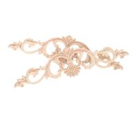 Hemobllo 2 pezzi Applique in Legno Intagliato per Mobili e Armadi Decorazioni Classiche per Porte Specchi e Finestre Abbellimenti Artigianali per Arredi in Legno Solido