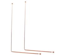 Hemobllo 2 pezzi Aste Rabdomanzia Rame Dowsing Rods Portatili per Rilevazione Acqua e Oggetti Persi Strumenti Resistenti con Manico per Caccia Tesori e Rilevamento Sotterraneo