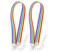 Hemobllo 2 Pezzi Bracciale Arcobaleno Semplice in Corda per Uomini Gay | Catena da Polso Colorata, Stile Essenziale, per Coppie e Persone Omosessuali, Adatta a Uso Quotidiano