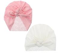 Hemobllo 2 Pezzi Cappello per Ragazzo Ragazza Orecchie di Coniglio | Poliestere, Bianco e Rosa, Morbido e Traspirante, senza Agente Fluorescente, per Foto Moda
