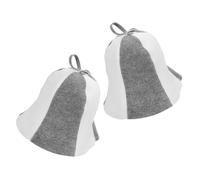 Hemobllo 2 Pezzi Cappello Sauna in Feltro Confortevole Unisex Protezione Capelli per Sauna Bagno e Home Spa Elegante Accessorio Multifunzione
