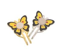 Hemobllo 2 Pezzi Clip Magnetico a Farfalla per Golf, Segna Pallina | Ferro e Magnete, Compatibile, per Marcatura Pratica Sul Green, Accessorio da Cappello