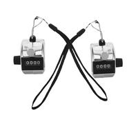 Hemobllo 2 Pezzi Contatore Manuale Meccanico in Metallo Contapersone Portatile Ergonomico per Negozi Fiere e Stadi Design Robusto e Impugnatura Confortevole