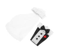 Hemobllo 2 Pezzi Coperture per Bottiglie di Vino Sposa e Sposo | Bridal Shower e Idee per Bridesmaid, Set Decorativo Nuziale, Stile Tavola Matrimonio, Uso Centro Tavola