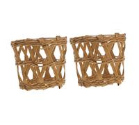 Hemobllo 2 pezzi Copri Tazza in Paglia Intrecciata Maniche Resistenti al e Antiscivolo per Bicchieri e Vasi Decorativi Protezione Creativa e Ufficio Colore Casuale Colore Casuale