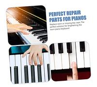 Hemobllo 2 pezzi Copritasti Bianchi per Pianoforte Accessori Pratici per Riparazione Tastiera Ricambi Piano Resistenti e Facili da Installare per Professionale e Personale