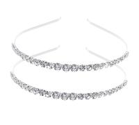 Hemobllo 2 pezzi Fasce per Capelli con Strass per Bambine Leggere e Brillanti Accessori Originali per Feste e Foto Ricordo Cerchietti Eleganti per Ragazze