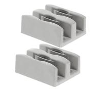 Hemobllo 2 pezzi Fermaporta Scorrevole per Doccia Guida Inferiore per Porta Vetro Installazione Facile Sicurezza e Stabilità Accessorio Bagno Essenziale
