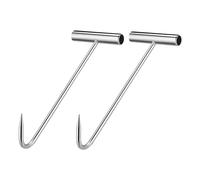 Hemobllo 2 Pezzi Gancio T in Acciaio Inox per Sollevamento Copri Scarico e Chiusi Stradali Attrezzo Resistente Antiruggine per Rimozione Tapparella Pozzetto e Copertura Tank