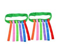 Hemobllo 2 pezzi Gioco Tira la Coda per Cintura Verde e Code Colorate Giocattolo Educativo per Ragazzi e Ragazze Accessorio per Giochi all Aperto e Allenamento Sociale in Asilo