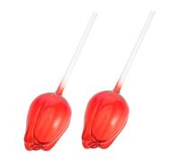 Hemobllo 2 Pezzi Globetti per Irrigazione Automatica Forma Rosa Borosilicatato per Piante con Autoirrigazione e Design Resistente Shock Termici e Temperatura