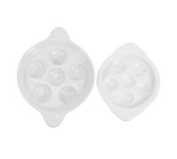 Hemobllo 2 Pezzi lumache Forno servire Piatti da Portata Divertente pirofila in Ceramica teglia per lumache Padella di lumache Piatto di lumache Bianca