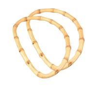Hemobllo 2 Pezzi Manici per Borsa Forma bambù Spessi Accessori per Fai da Te Leggeri e Facili da Installare Sostituzione per Telai di Borse Artigianali
