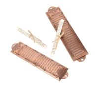 Hemobllo 2 Pezzi Metal Mezuzah per Porta Inglese Scrittura Ebraica Bronzo Mezuzah Decorazione per Famiglie Ebraica per La Blessing House Porta della Finestra Plassi
