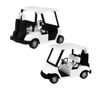 Hemobllo 2 pezzi Mini Golf Cart Toy in Lega con Azione Pullback Modellino Desktop Realistico e Durevole Decorazione da Scrivania per Appassionati di Golf