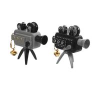 Hemobllo 2 pezzi Mini Proiettore Film Retrò Portatile Modellino Vintage in Plastica per Decorazione Scrivania Casa Ufficio Accessori Miniatura Film