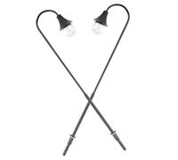 Hemobllo 2 pezzi Modello Lampione da Strada in Miniatura per Decorazione Casa Bambole e Giardino Lampade da Tavolo di Sabbia con Base Stabile Illuminazioni Miniaturizzate Bianche e Nere